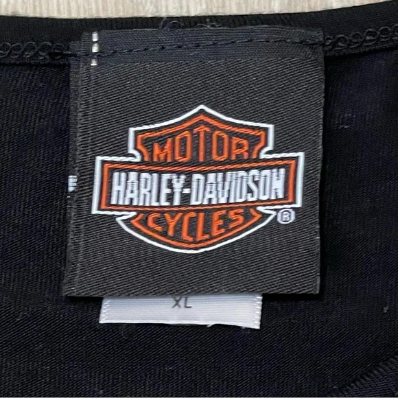 Harley Davidson T-Shirt Fringed Bedazzled Soft Short Sleeve Size XL - Picture 12 of 13